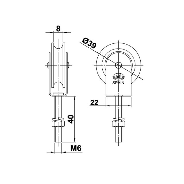 CLOTHESLINE PULLEY