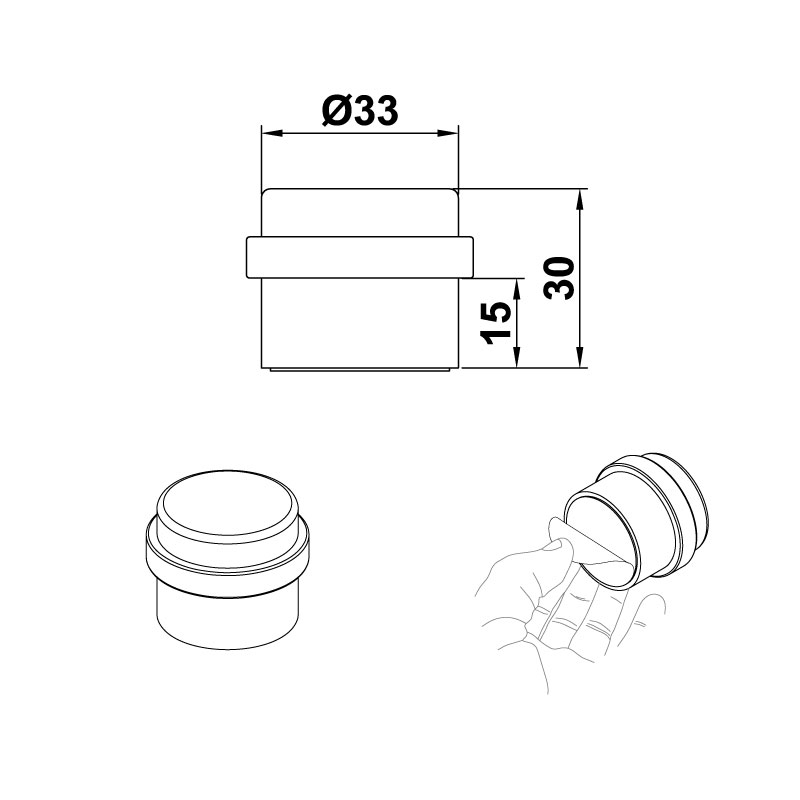 DOORSTOP D.30X30 / TRANSPARENT