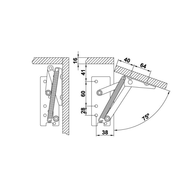 SPRING HINGE PAIR (LEFT-RIGHT)