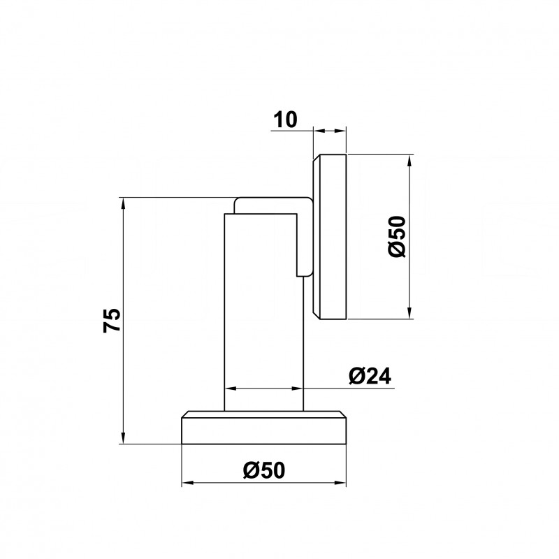 DOOR STOP MAGNETIC FOR HIGH GAP / MATT NICKEL