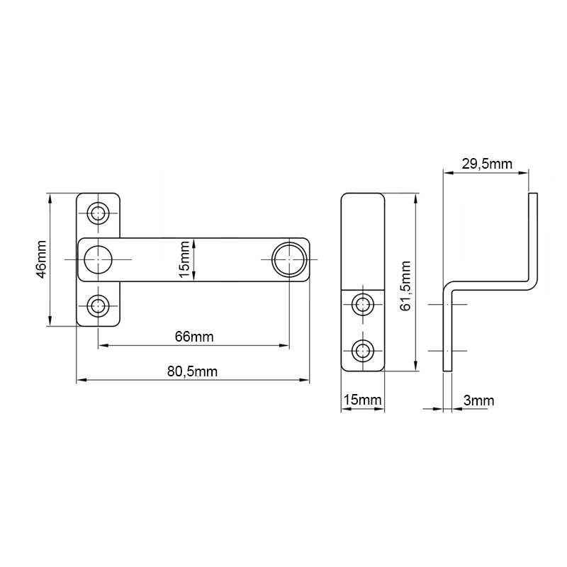 CABINET LATCH / CORNER HOLDER / INOX CATCHES AND LATCHES