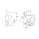 FURNITURE LOCK FOR DOUBLE DOORS D.18x22mm / BODY OFFICE LOCKS SYSTEM MASTER KEY