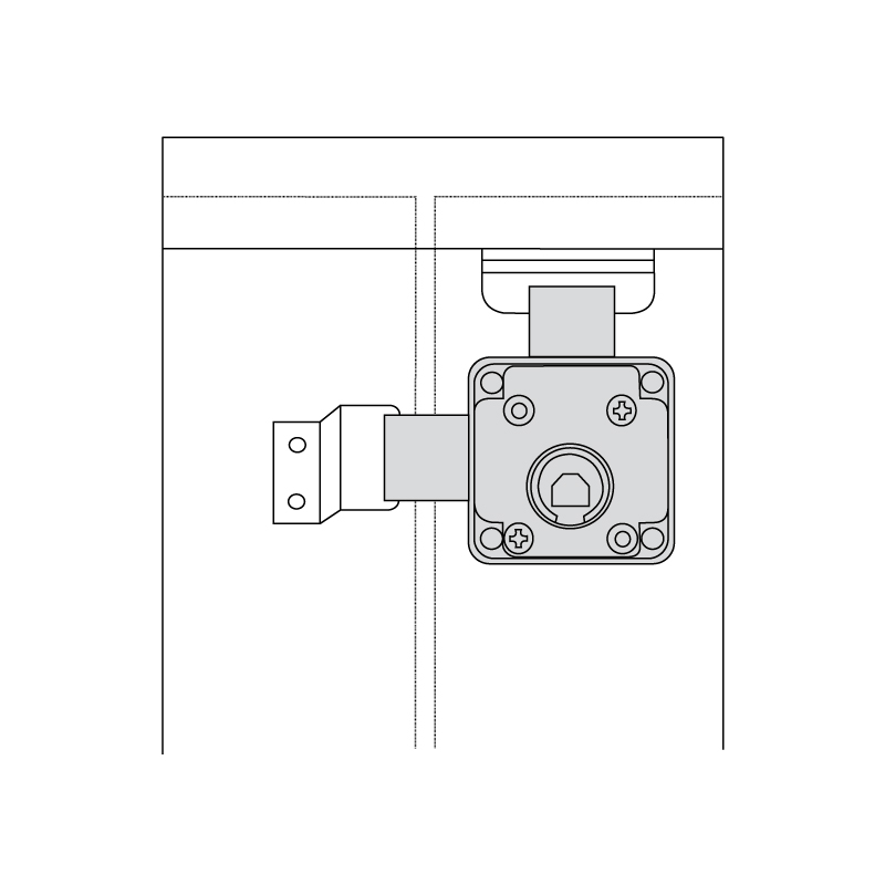 FURNITURE LOCK FOR DOUBLE DOORS D.18x22mm / BODY OFFICE LOCKS SYSTEM MASTER KEY