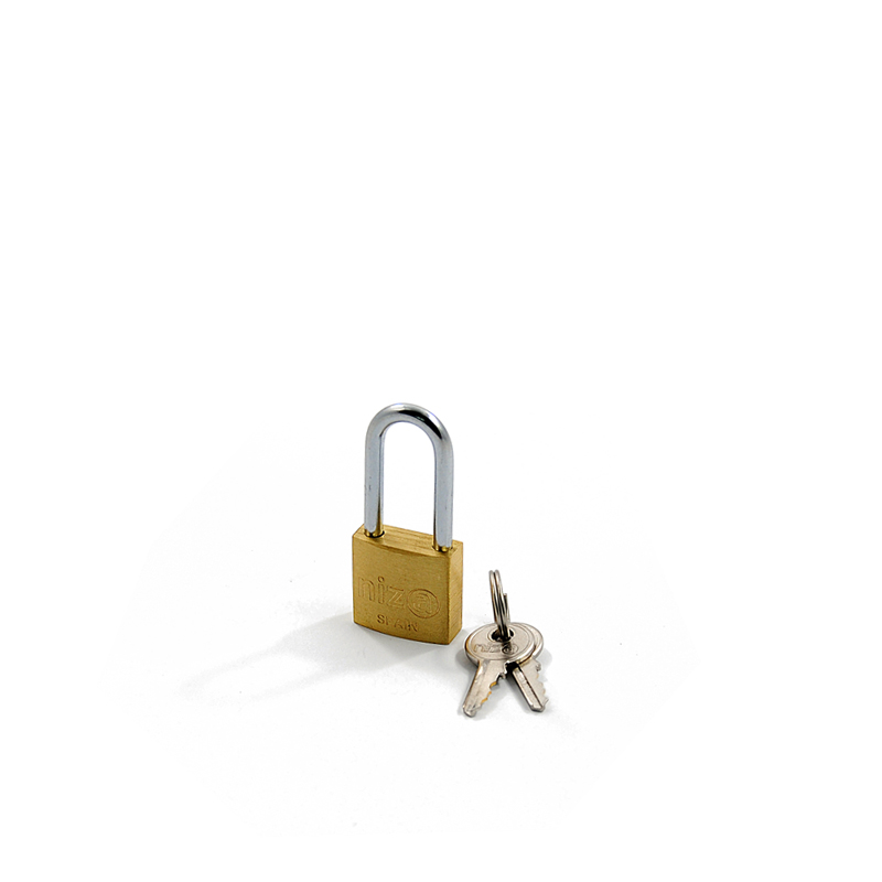 PADLOCK LONG SHACKLE 20mm NIZA BRASS