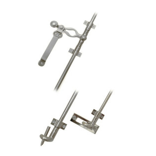WOODEN WINDOW LATCH LOCK 150cm / MAT NICKEL