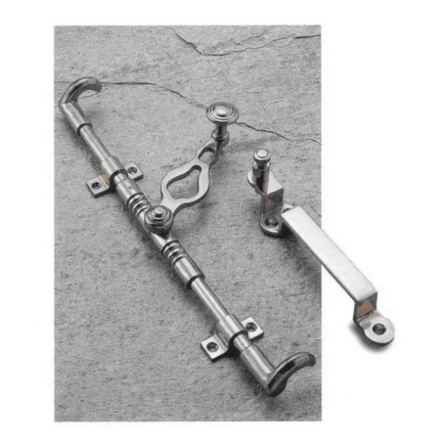 WOODEN WINDOW LATCH LOCK 150cm / MAT NICKEL