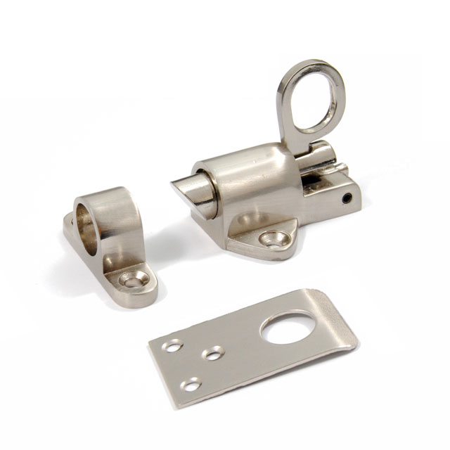 AIRPLANE BARREL BOLT WITH SPRING NICKEL MAT