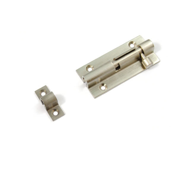 BRASS BARREL BOLT / MAT NICKEL