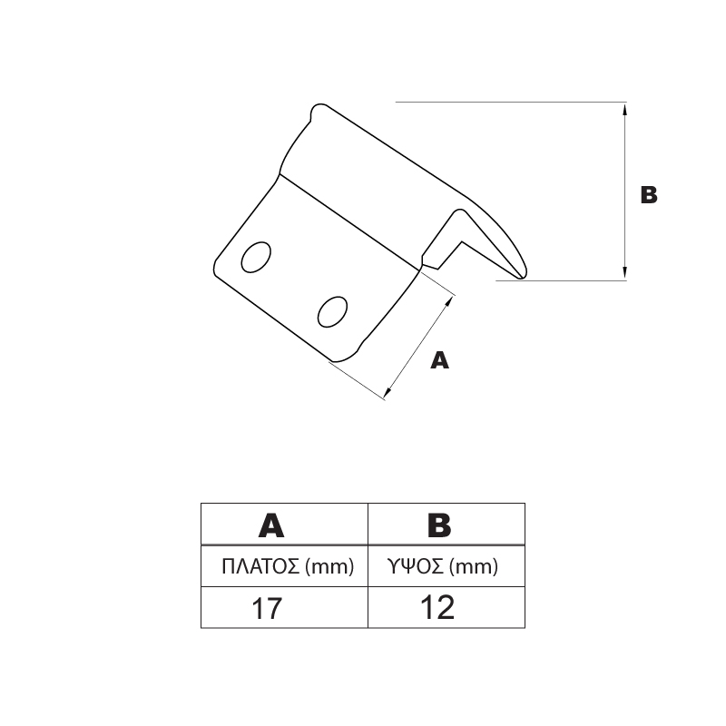 L SHAPED MIRROR FASTENING 17x12 MIRROR FASTENING