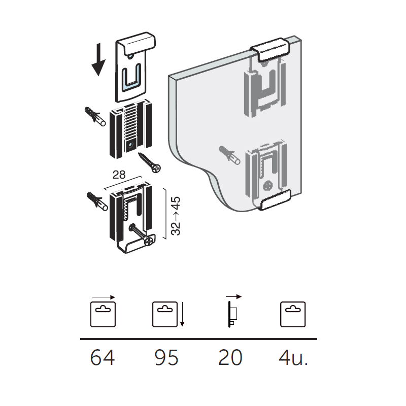 MIRROR HOLDERS MIRROR FASTENING