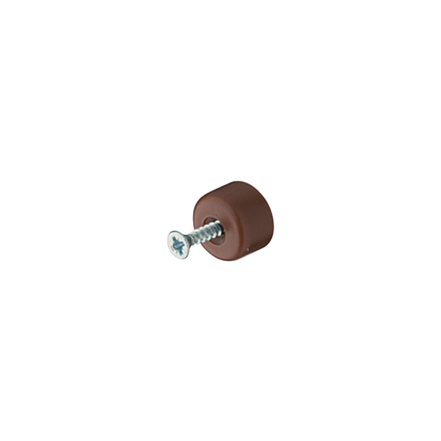 SCREW-IN ROUND SHELF SUPPORT / BROWN