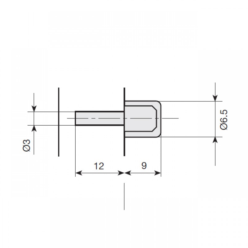 PLUG-IN SHELF SUPPORT WITH PLASTIC COVER / D.3 SHELF SUPPORTS