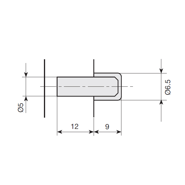 PLUG-IN SHELF SUPPORT WITH PLASTIC COVER / Φ.5