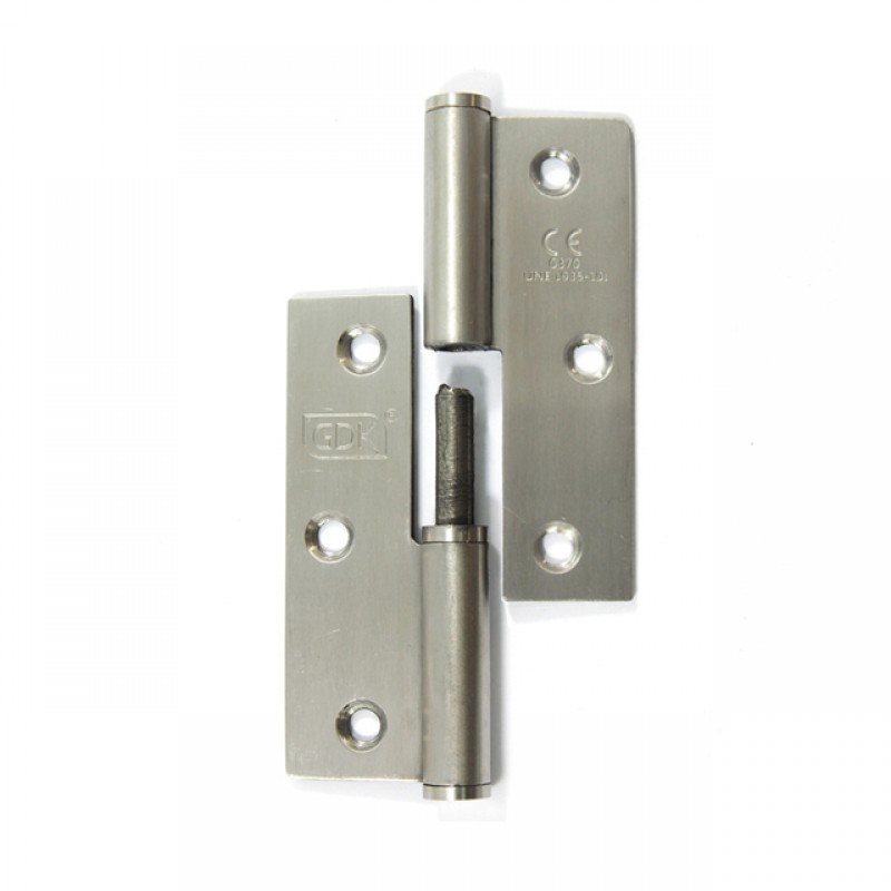 LIFT-OFF HINGE STAINLESS STEEL SQUARE 65x90 mm / LEFT