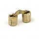 HIDDEN BARREL HINGE  D.14 mm / MATT GOLD
