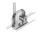 GLASS DOOR LOCK / WITHOUT HOLE / 2 LEAF DOOR GLASS HINGED CLIP-ON WITHOUT HOLE IN THE GLASS