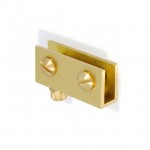 BRASS GLASS PIVOT HINGE / MAT GOLD