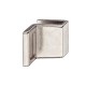 FURNITURE HANDLE FOR GLASS DOORS / NICKEL  GLASS HINGED CLIP-ON WITHOUT HOLE IN THE GLASS