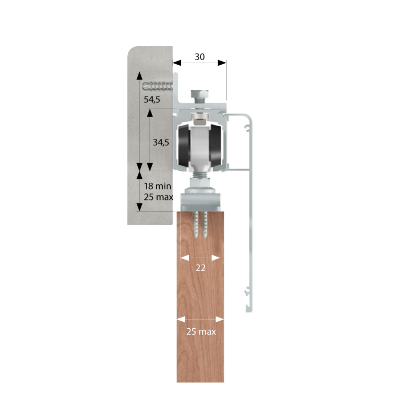 RAIL SUPPORT 1499 (25mm)