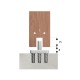 BOTTOM GUIDE M.149 / WHITE SLIDING DOORS SOFT CLOSING m.149 / 120kg
