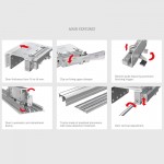SOFT CLOSING SLIDING SYSTEM FOR 3 DOORS m.213
