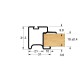 J6 HANDLE SET FOR A DOOR 18mm - 259 CABINET SLIDING DOORS m.006 / 50kg