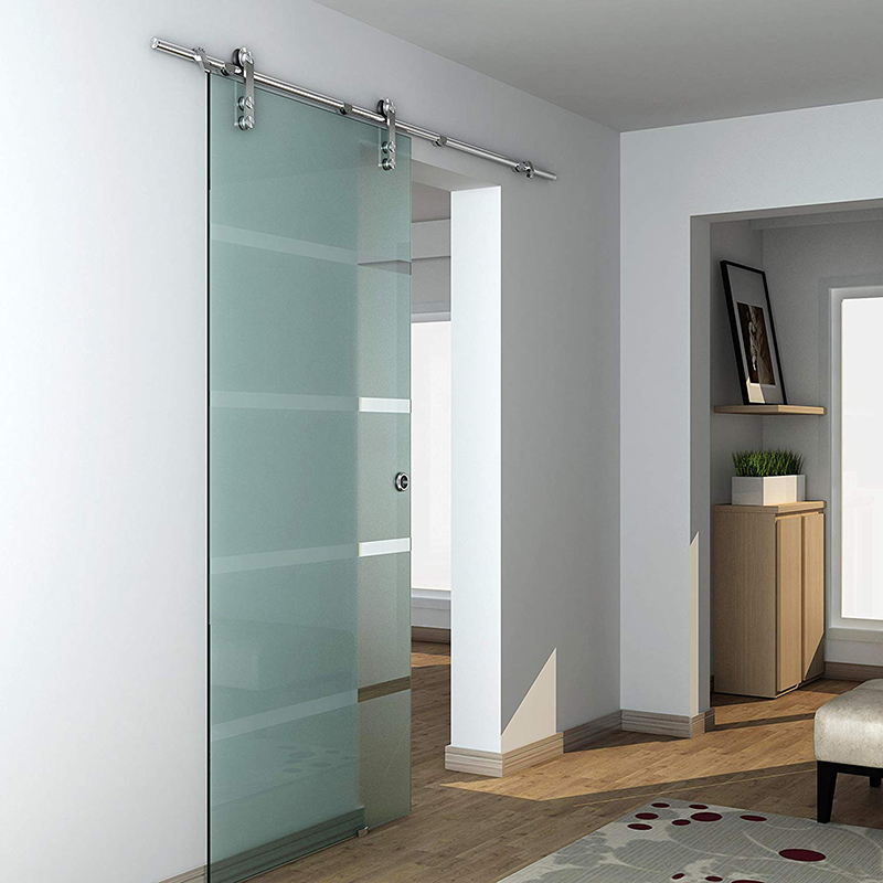 D.25 STAINLESS STEEL MODERN GLASS DOOR RAIL 200cm  BARN DOOR AND HARDWARE