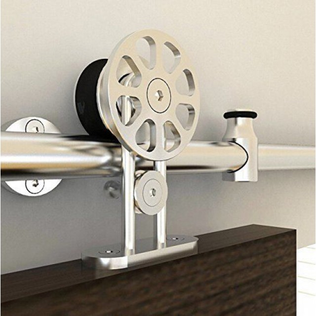 D.25 STAINLESS STEEL MODERN GLASS DOOR RAIL TYPE-L 200cm 