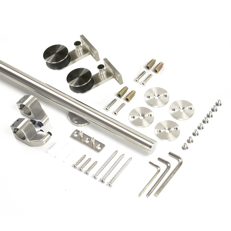 D.25 STAINLESS STEEL MODERN GLASS DOOR RAIL 200cm  BARN DOOR AND HARDWARE
