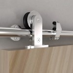D.25 STAINLESS STEEL MODERN GLASS DOOR RAIL 200cm 
