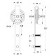 SLIDING BARN DOOR PAIR OF WHEELS BLACK MAT BARN DOOR AND HARDWARE