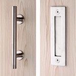 STAINLESS STEEL SLIDING BARN DOOR HANDLE SET