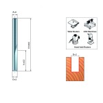 DOUBLE FLUTE STRAIGHT BIT TYPE A CHUCK D.6 / 2mm