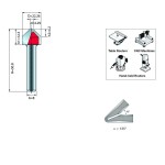V GROOVE BIT FOR ACM PANEL FOLDING D.8 / 22.23x12.5mm