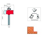 RABBETING BIT D.8 / 34.92x12.7mm