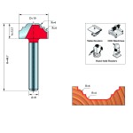 COVE AND BEAD GROOVE BITS D.8 / 19x12.7mm