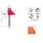 CHAMFER BIT 30 DEGREES D.8 /  33x19mm