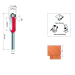 FLUSH TRIM "V" GROOVE BITS CHUCK D.8 / 15.88x25.4mm