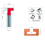 T-SLOTTING BITS D. 12 / 28x16mm