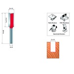 DOUBLE FLUTE STRAIGHT BIT CHUCK D.8 / 10x31,8mm