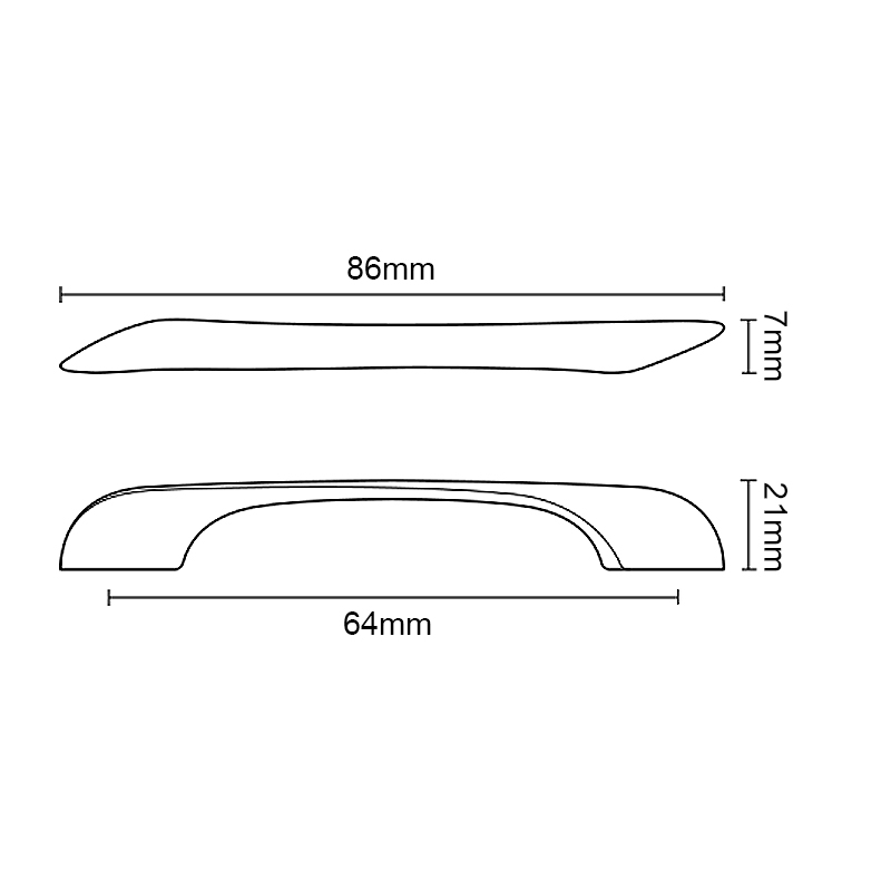 M3000 FURNITURE HANDLE / MAT NICKEL  MODERN COLLECTION