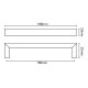 M3005SQUARE FURNITURE HANDLE /  MAT NICKEL MODERN COLLECTION