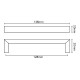 M3005SQUARE FURNITURE HANDLE /  MAT NICKEL MODERN COLLECTION