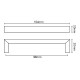 M3005SQUARE FURNITURE HANDLE /  MAT NICKEL MODERN COLLECTION