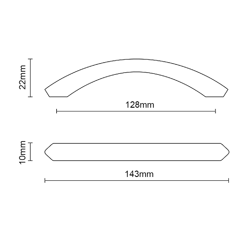 M3075 FURNITURE HANDLE / MAT NICKEL  MODERN COLLECTION