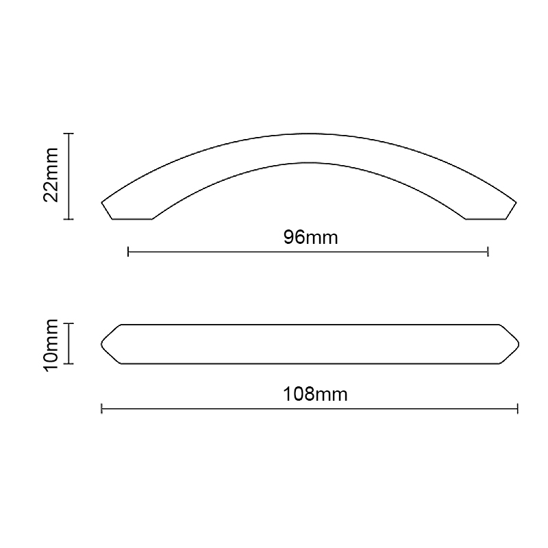 M3075 FURNITURE HANDLE / MAT NICKEL  MODERN COLLECTION