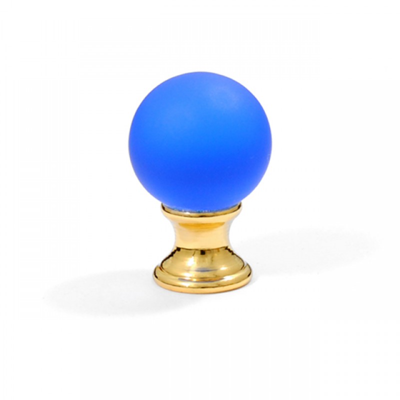 24K DANY FURNITURE KNOB / BLUE  MURANO COLLECTION