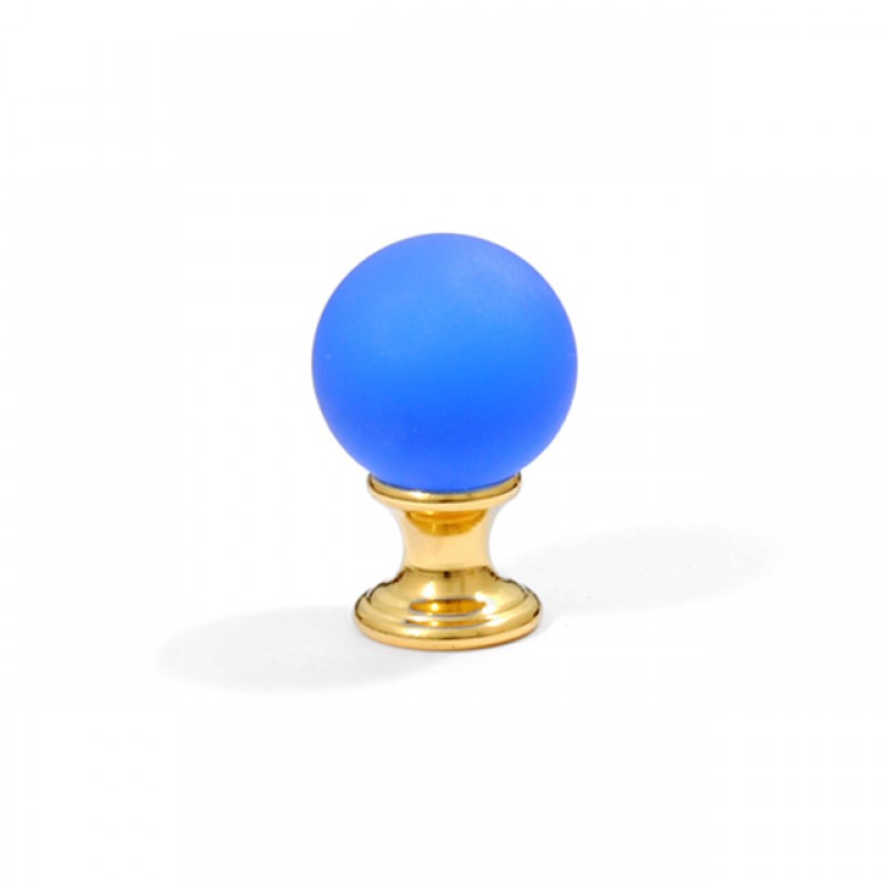 24K DANY FURNITURE KNOB / BLUE  MURANO COLLECTION
