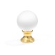 24K DANY FURNITURE KNOB / WHITE  MURANO COLLECTION