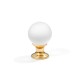 24K DANY FURNITURE KNOB / WHITE  MURANO COLLECTION